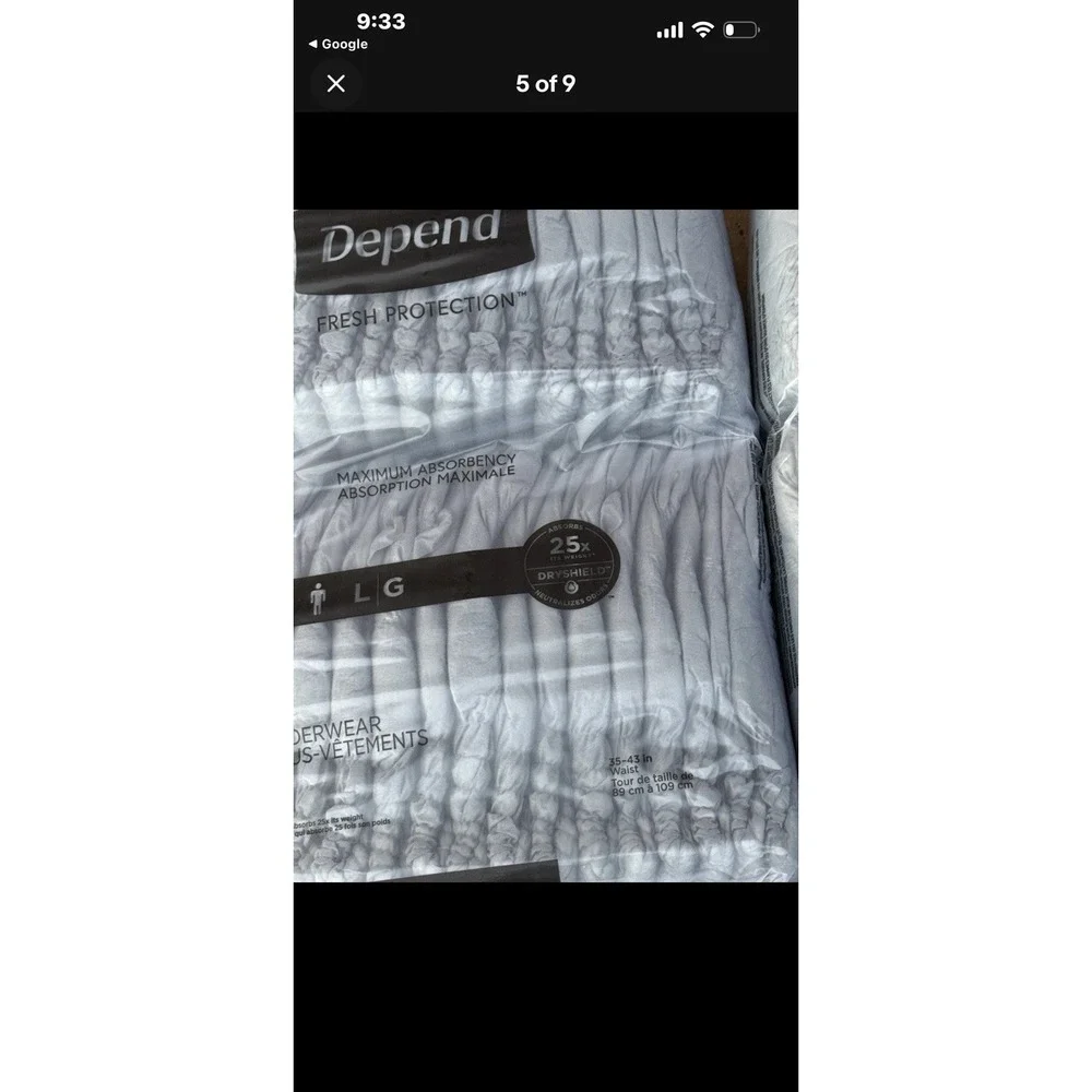 Depend Fresh Protection Incontinence Underwear For Men 72 Count Maximum Absor...